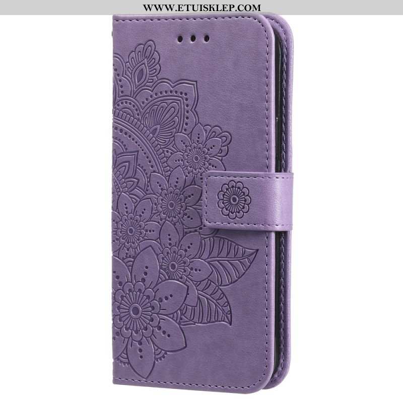 Etui Folio do Xiaomi Redmi Note 12 Pro Plus z Łańcuch Mandala Kwiatowa Na Pasku